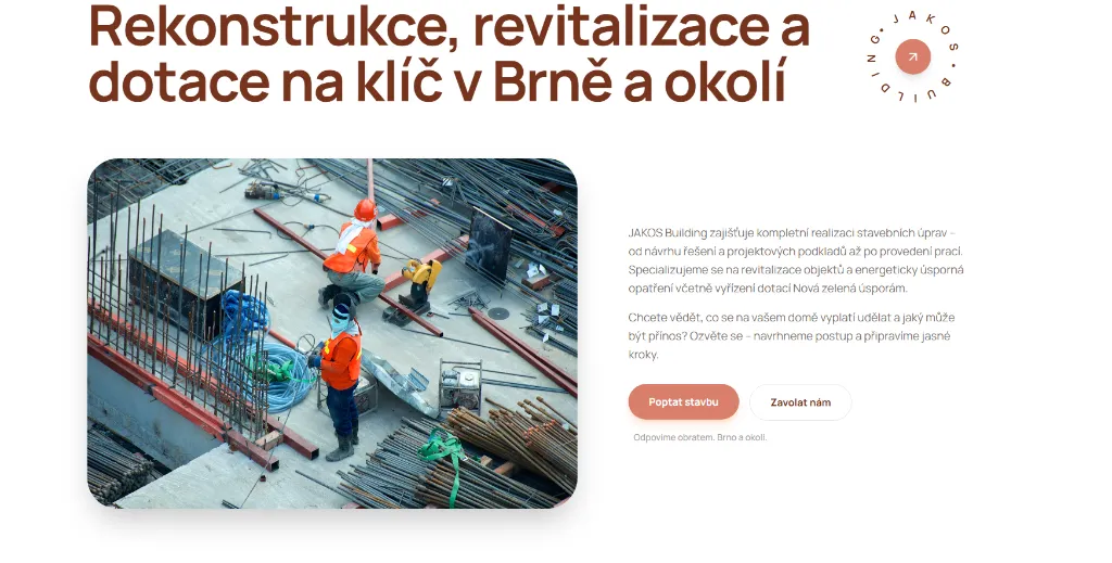 Stavební firma Brno pro rekonstrukce, renovace a stavební práce